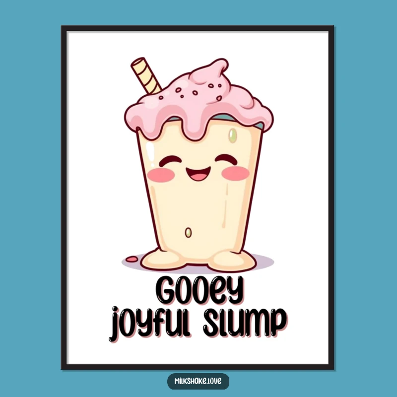 Funny Melting Milkshake Digital Art: Instant Sweet Decor!