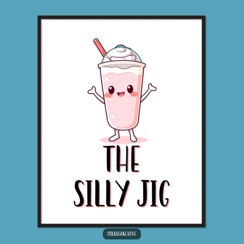Funny Kawaii Milkshake Digital Art: Instant Silly Dance Vibes