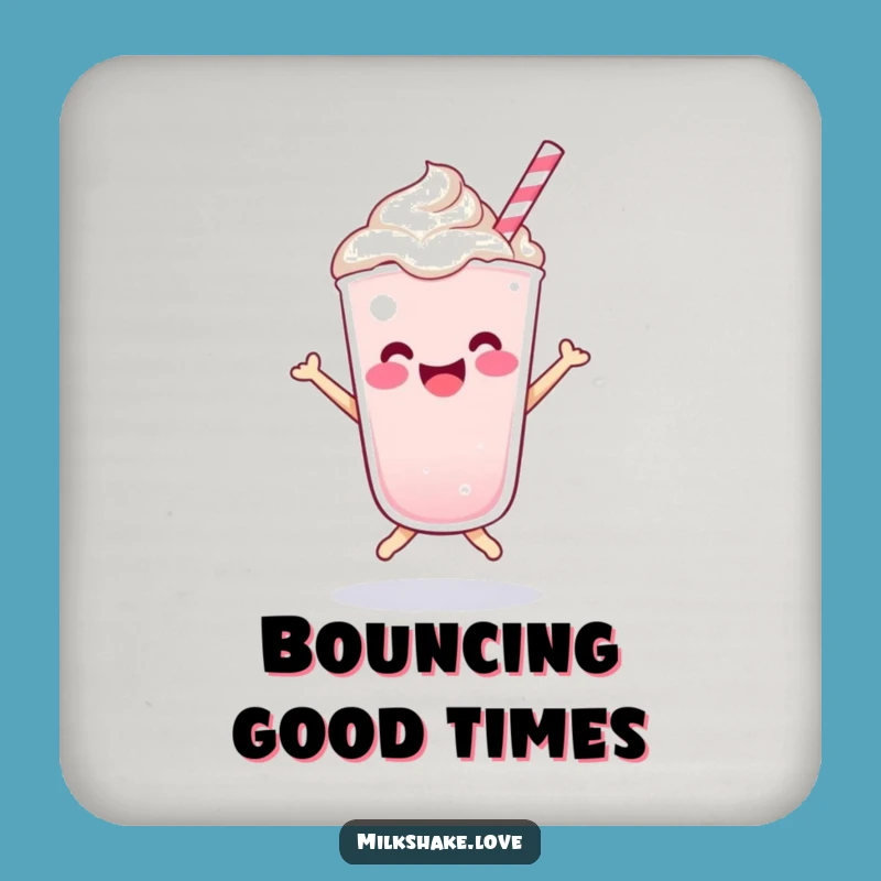 Funny Kawaii Milkshake Bounce Coasters - Protect Surfaces with Joy