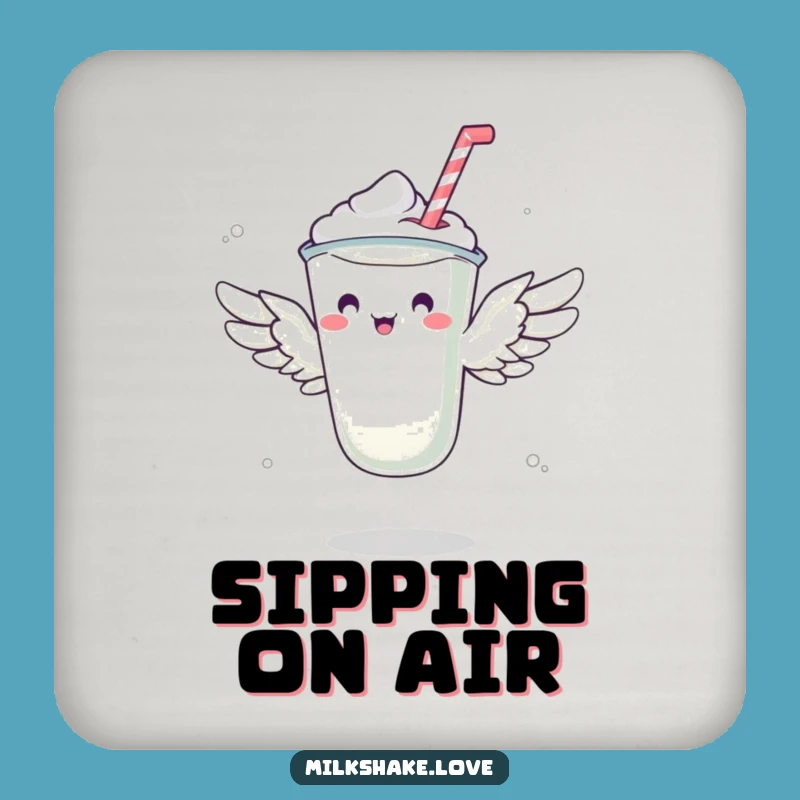 Funny Flying Milkshake Coaster: Protect Surfaces with Hilarious Dessert Art