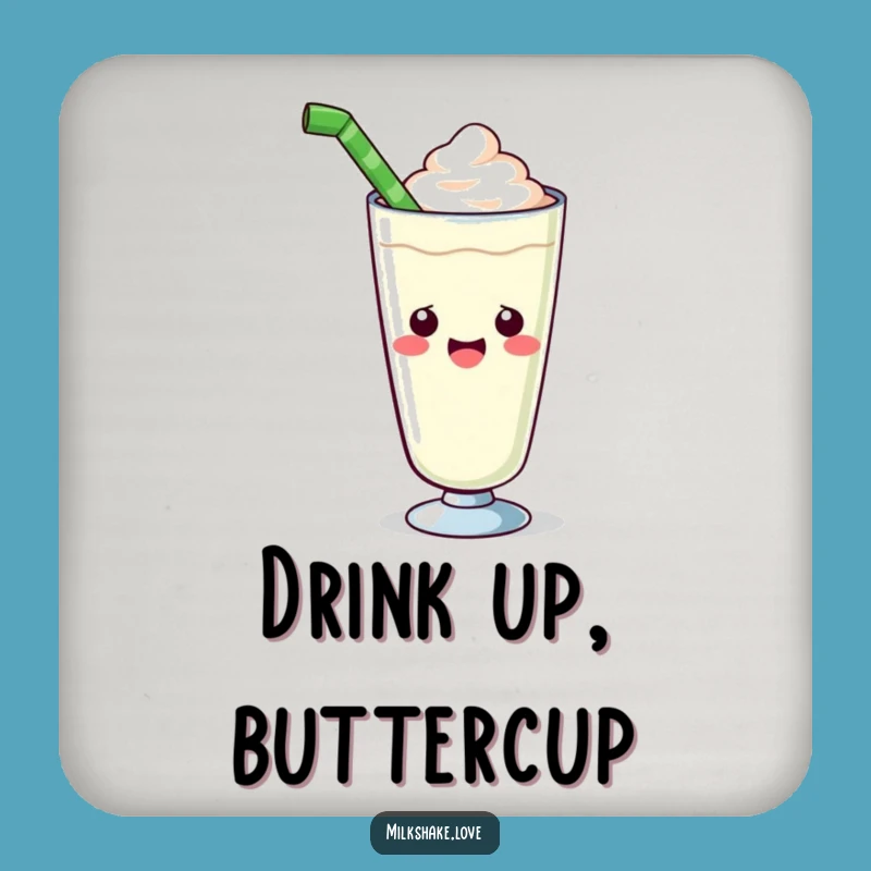 Funny Kawaii Milkshake Coaster - Giant Straw Drink Holder