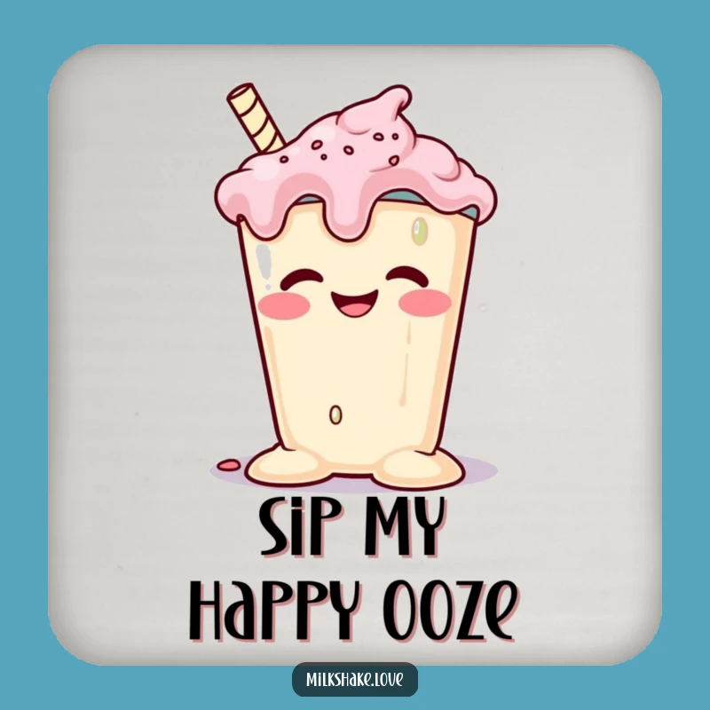 Funny Melting Milkshake Coaster Set: Protect with Sweet Style!