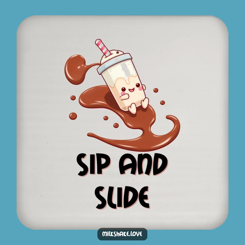 Funny Milkshake Slide Coaster - Chocolate Syrup Sweet Protector