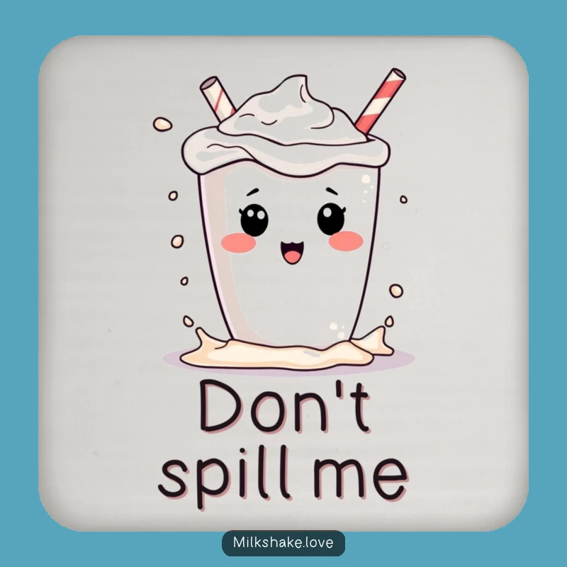 Funny Milkshake Splash Coaster - Protect Surfaces Playfully!
