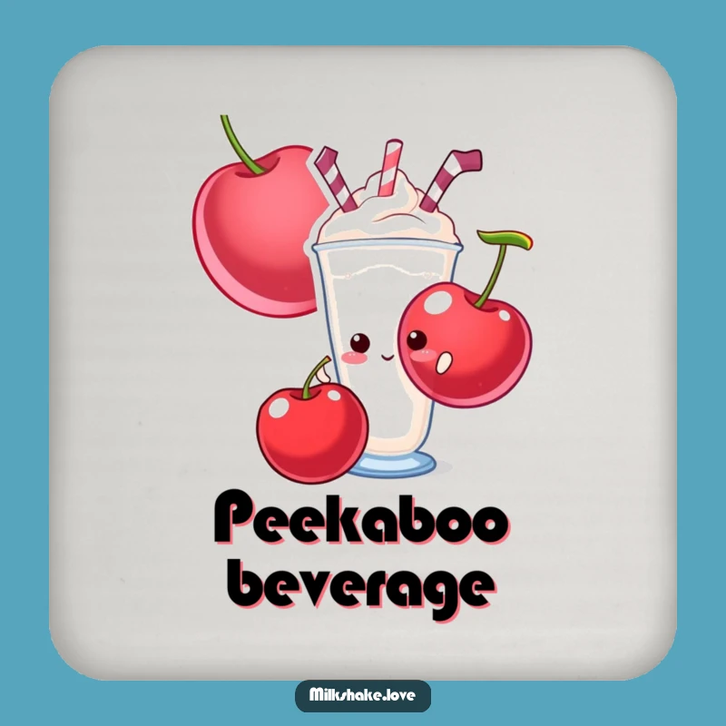 Funny Shy Milkshake Coaster - Giant Cherry Sweet Protector