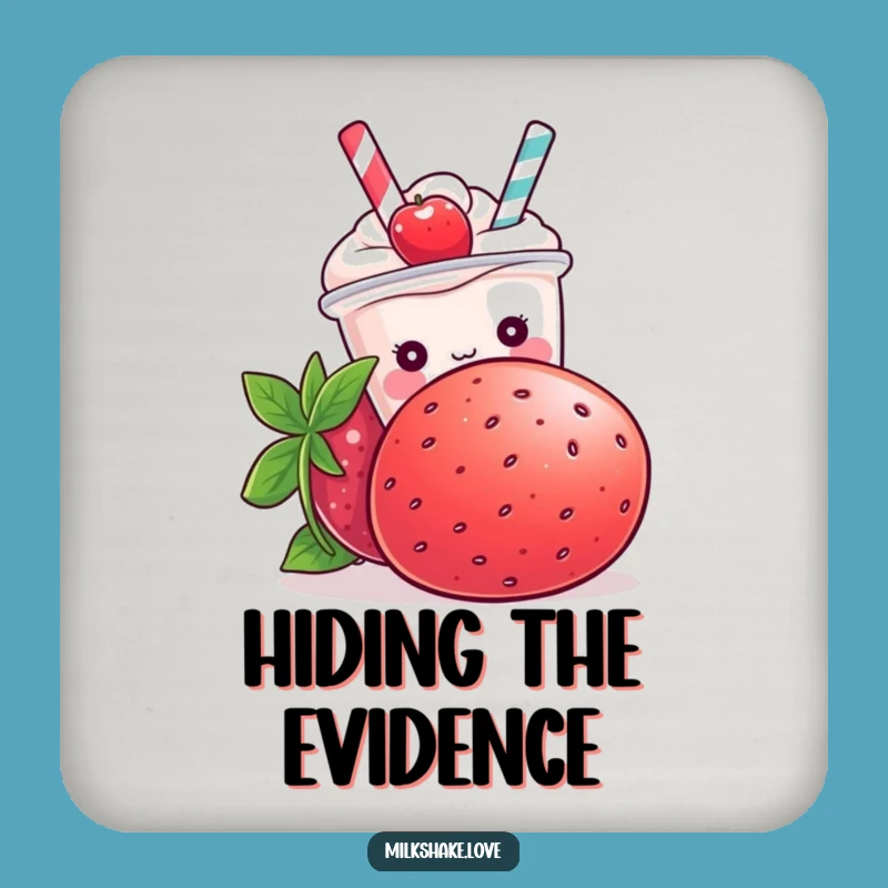 Funny Kawaii Milkshake Strawberry Coasters - Protect Surfaces with Sweet Style