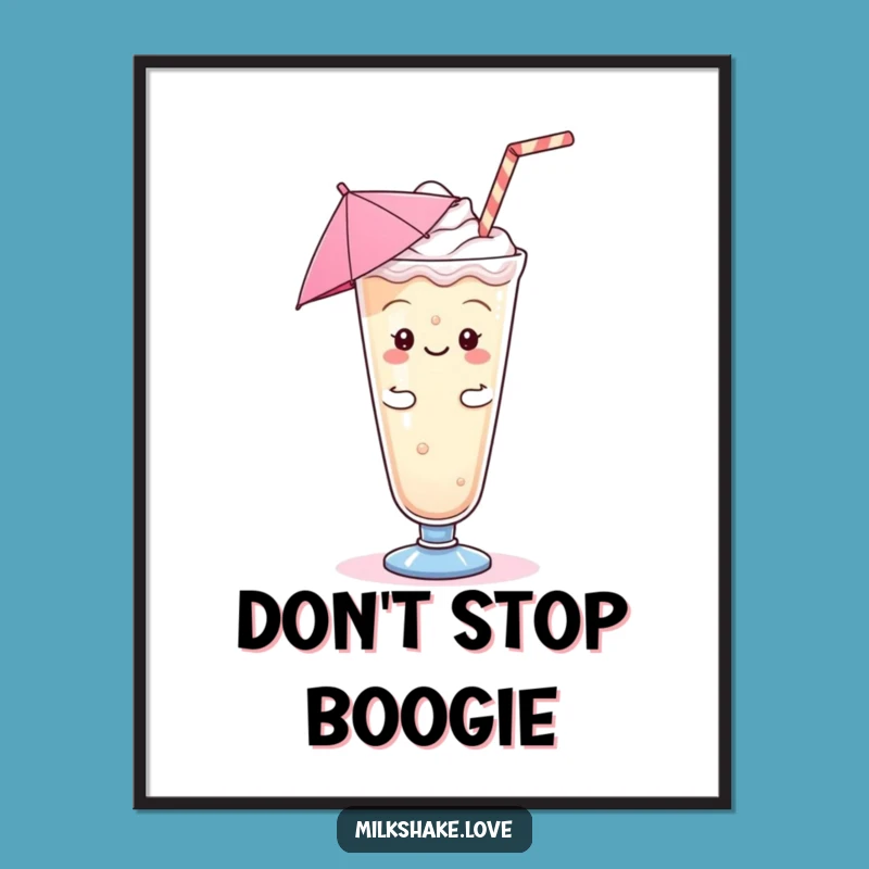 Funny Kawaii Milkshake Jig Poster - Bring Lively Art to Your Walls