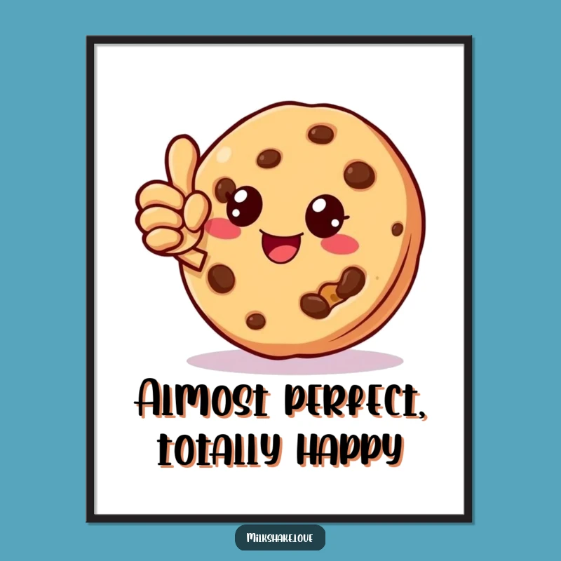 Funny Cookie Crumb Poster, Cheerful Wall Art for Sweet Spaces