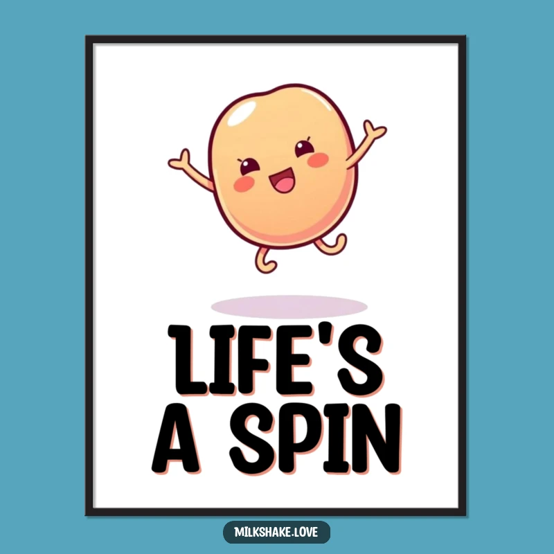 Funny Jelly Bean Cartwheel Poster: Delightful Wall Art for Sweet Spaces