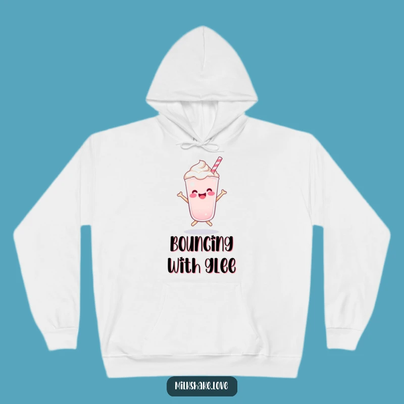 Cozy Funny Kawaii Milkshake Bounce Hoodie - Warmth & Whimsical Fun