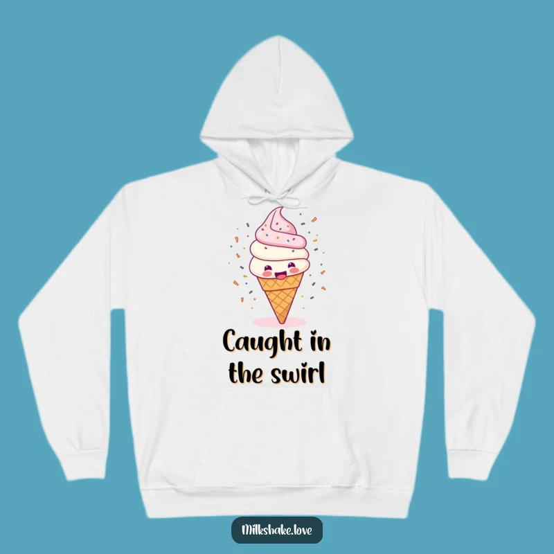 Funny Ice Cream Cone Hoodie: Cozy Spinning Fun with Sweet Sprinkles