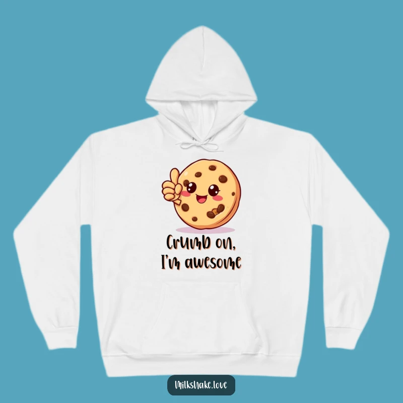 Cozy Funny Cookie Crumb Hoodie, Warm & Cheerful Gift Idea