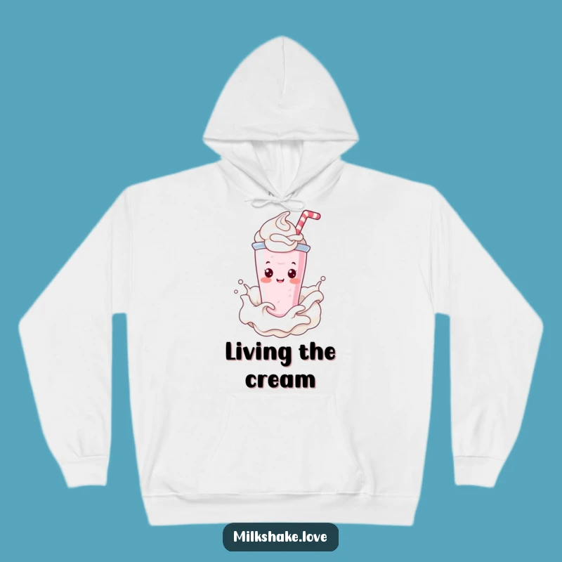 Cozy Funny Kawaii Milkshake Hoodie: Warm Up with Creamy Splash Vibes