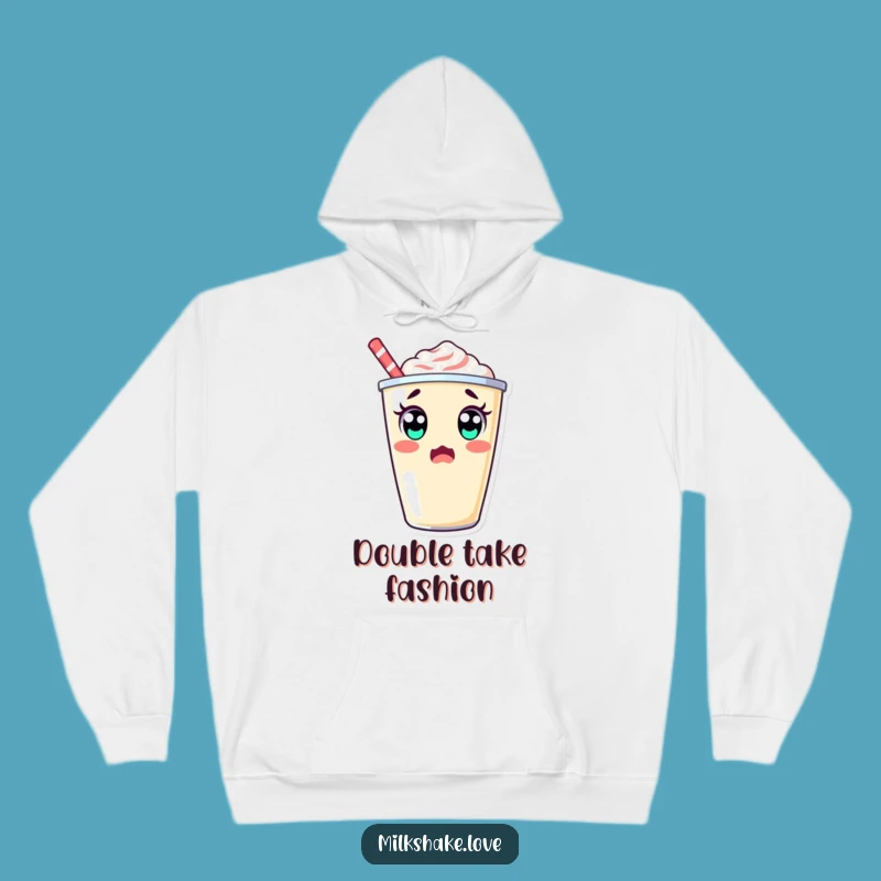 Cozy Funny Surprised Milkshake Hoodie: Stay Warm and React with Humor