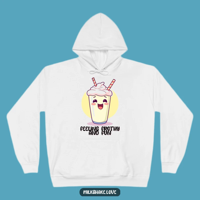 Funny Kawaii Milkshake Hoodie: Cozy Giggle Apparel, A Hilarious & Sweet Gift!