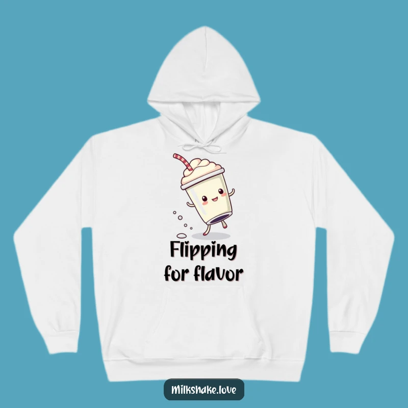 Cozy Funny Cartwheel Milkshake Hoodie: Bubbly Action - Warm & Playful - Perfect Funny Gift!