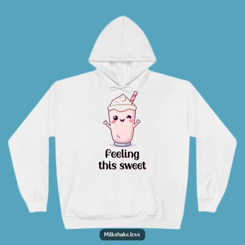 Funny Kawaii Milkshake Hoodie - Cozy Smiling Character, Perfect Gift