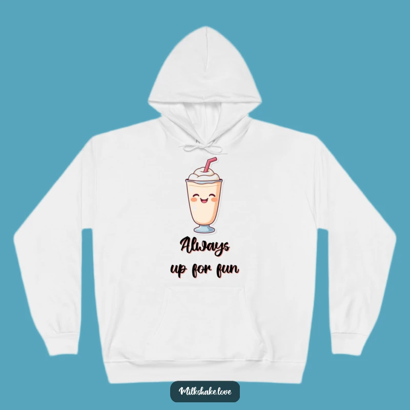 Funny Milkshake Wink Hoodie: Cozy Up with Sweet, Playful Vibes