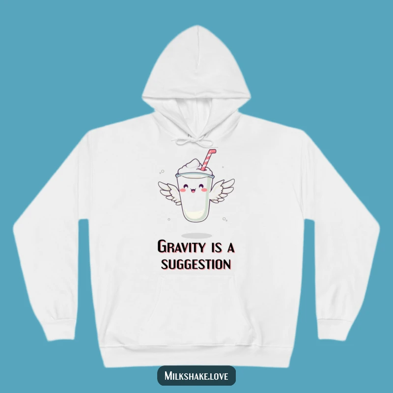 Funny Flying Milkshake Hoodie: Cozy Up with This Hilarious Dessert's Flight