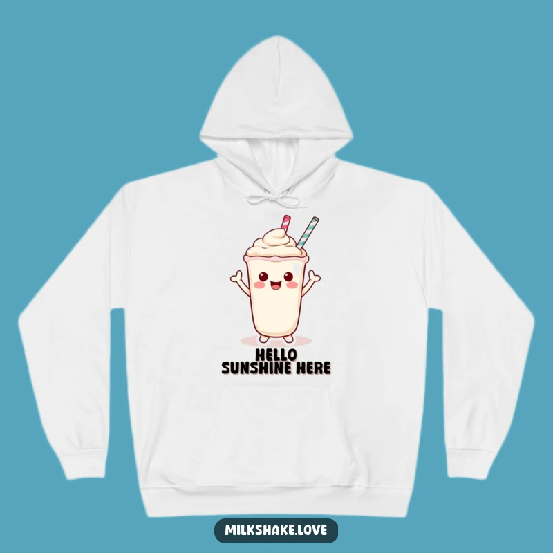 Cozy Funny Kawaii Milkshake Hoodie: Warm Waves and Cheerful Comfort