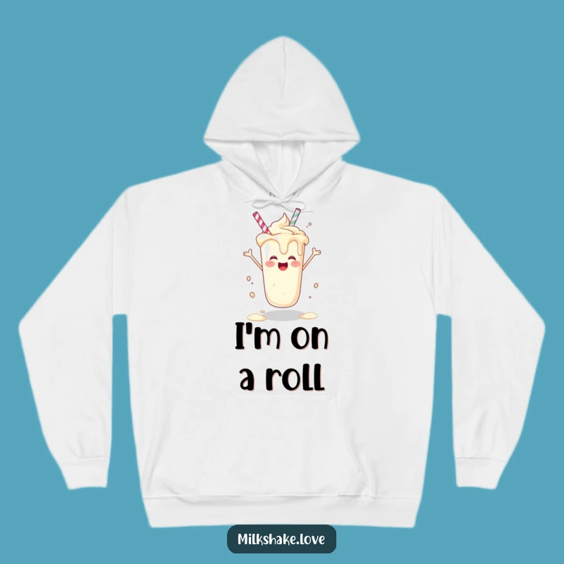 Cozy Funny Joyful Milkshake Hoodie - Warm Comfort and Sweet Smiles