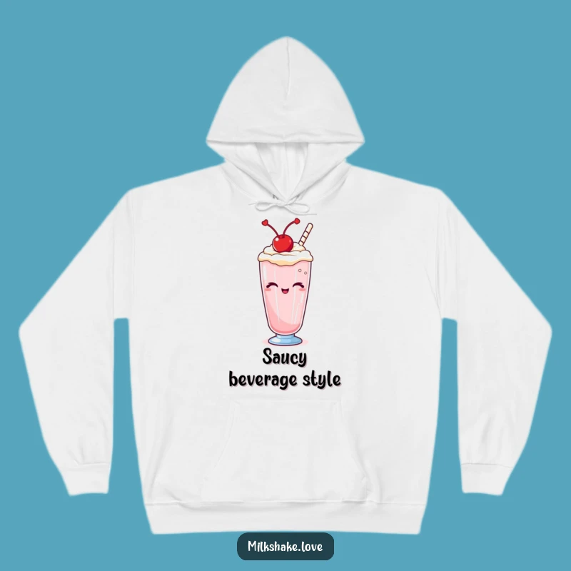 Funny Kawaii Winking Milkshake Hoodie: Cozy Up with a Wink