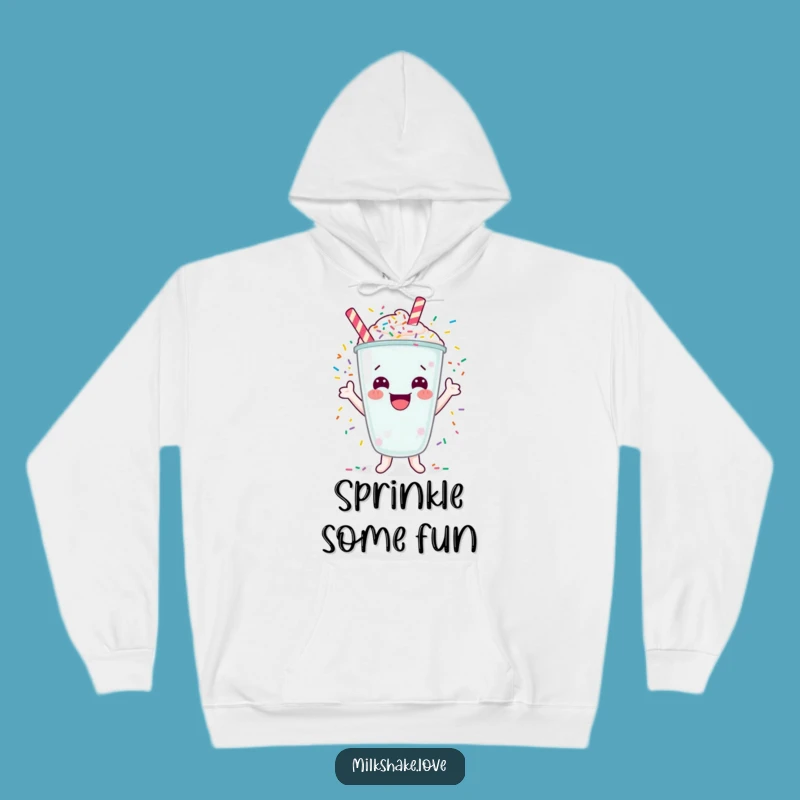 Funny Cheerful Milkshake Hoodie - Cozy Celebration Vibes, Awesome Funny Gift
