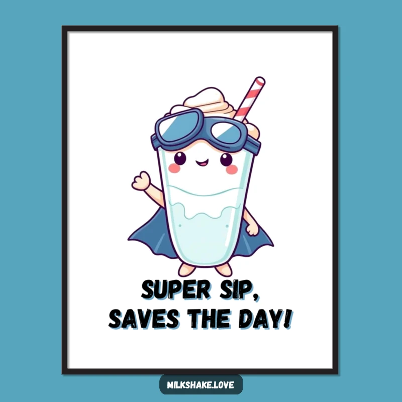 Free Printable Wall Art: Superhero Milkshake Power for Humorous DIY Decor