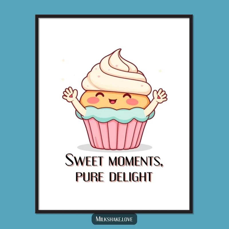 Funny Free Printable Cupcake Art for a Sweet and Sparkly Space