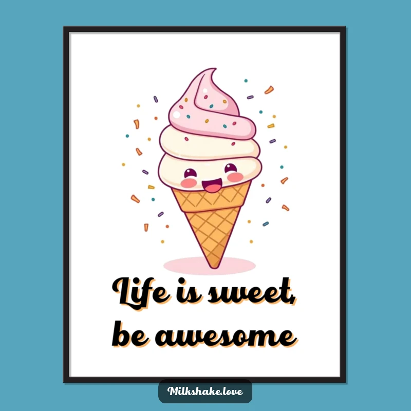 Funny Free Printable Ice Cream Art for a Playful Space