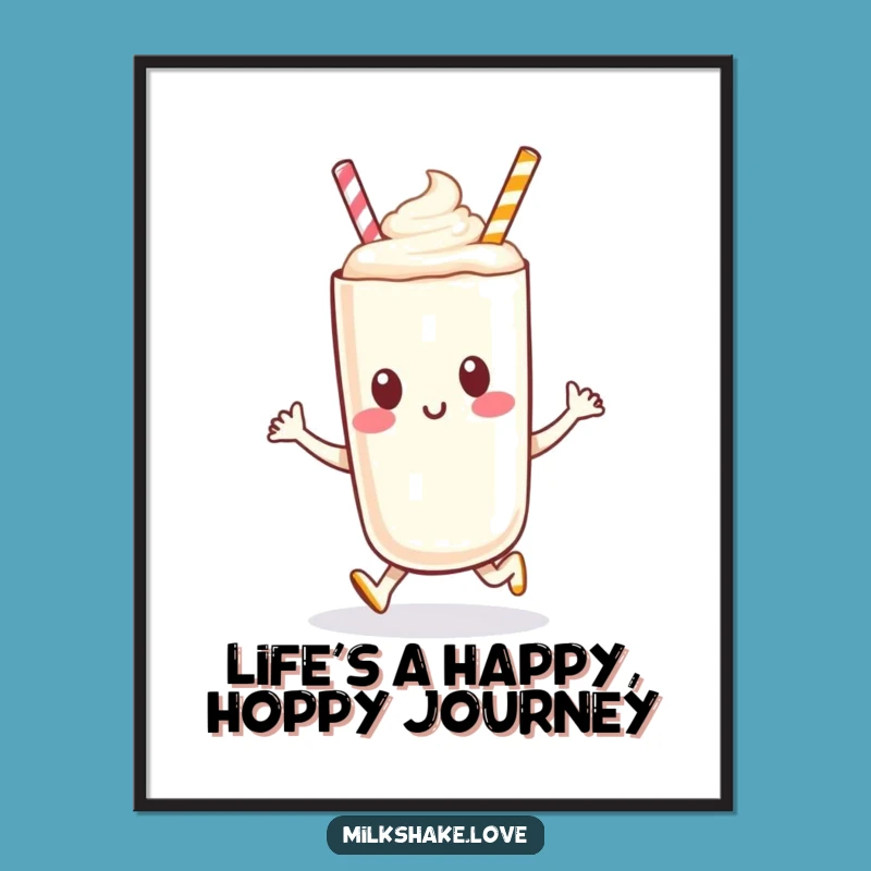 Free Printable Wall Art: Hopping Milkshake Merriment Downloadable Decor