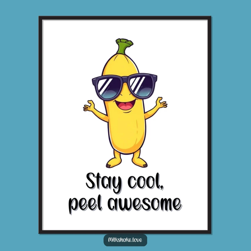 Funny Free Printable Disco Banana Wall Art for Groovy Home Decor