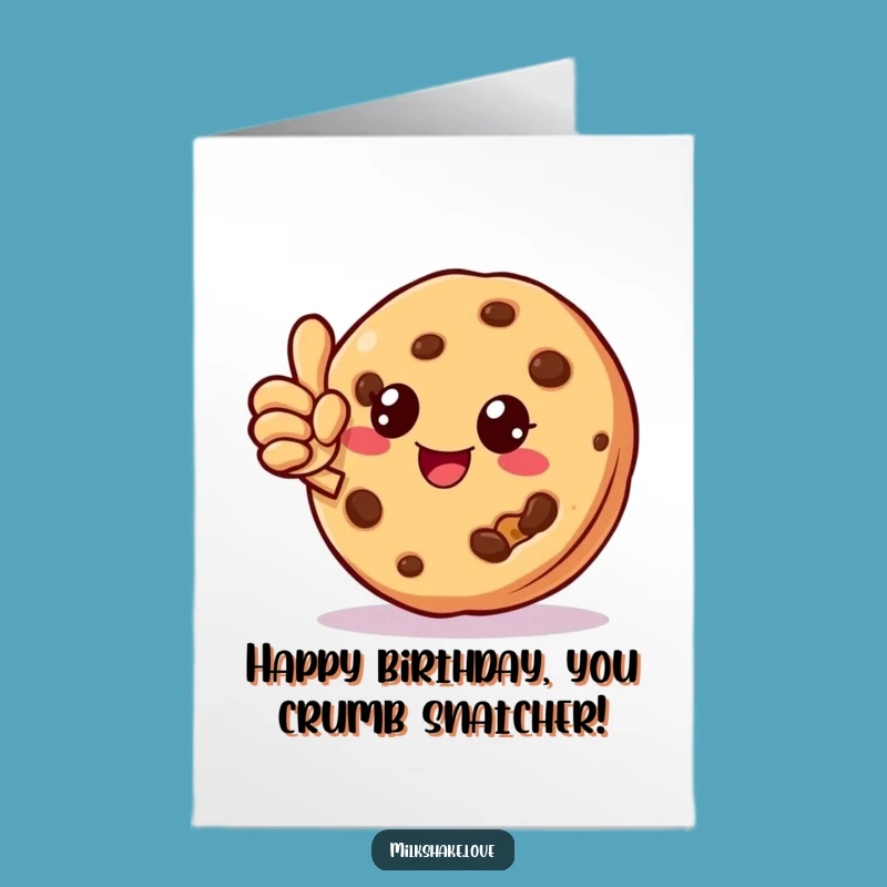 Free Printable Birthday Card: Cheerful Cookie Thumbs Up, Funny Downloadable Gift