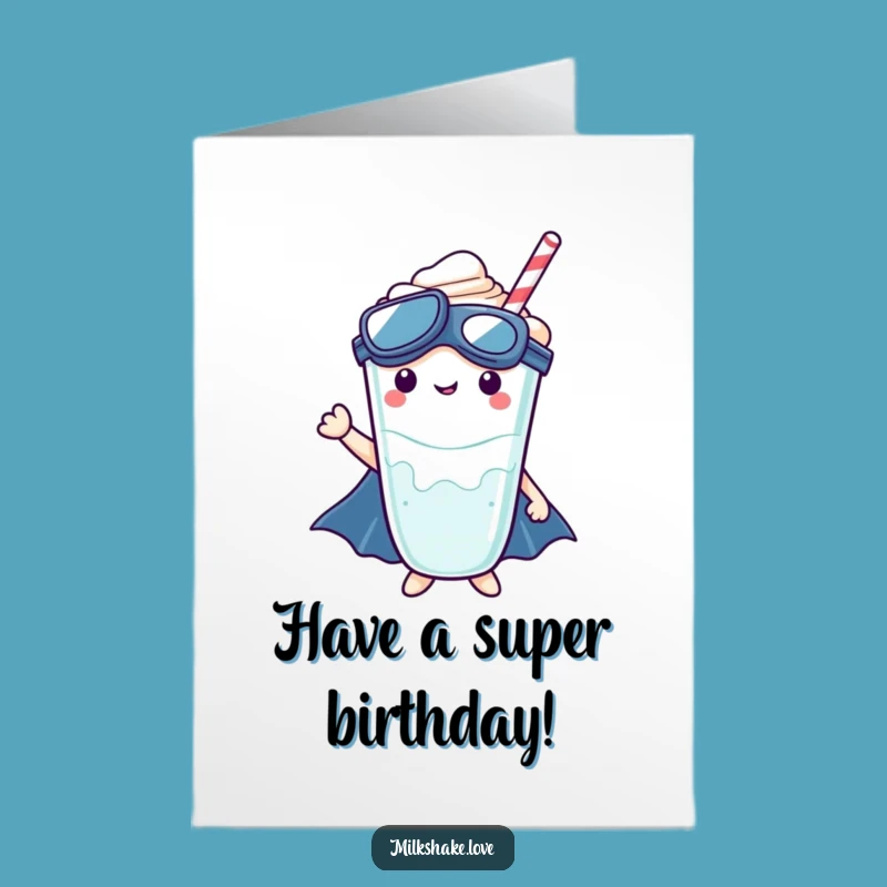 Free Printable Birthday Card: Superhero Milkshake Saves the Day for a Fun Downloadable Gift