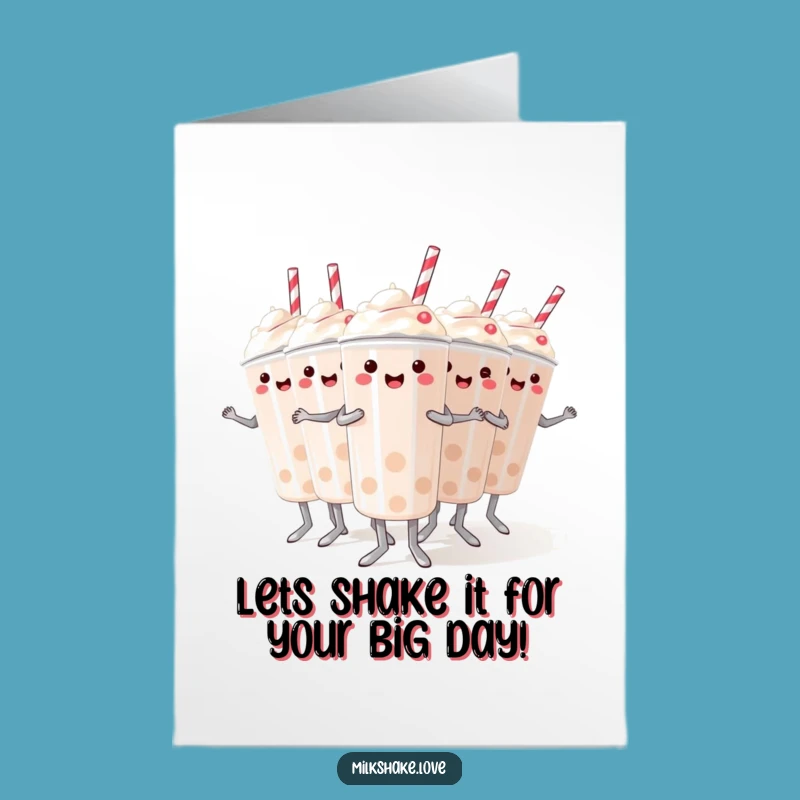 Free Printable Birthday Card: Dancing Milkshake Crew - Hilarious Downloadable Fun Gift!