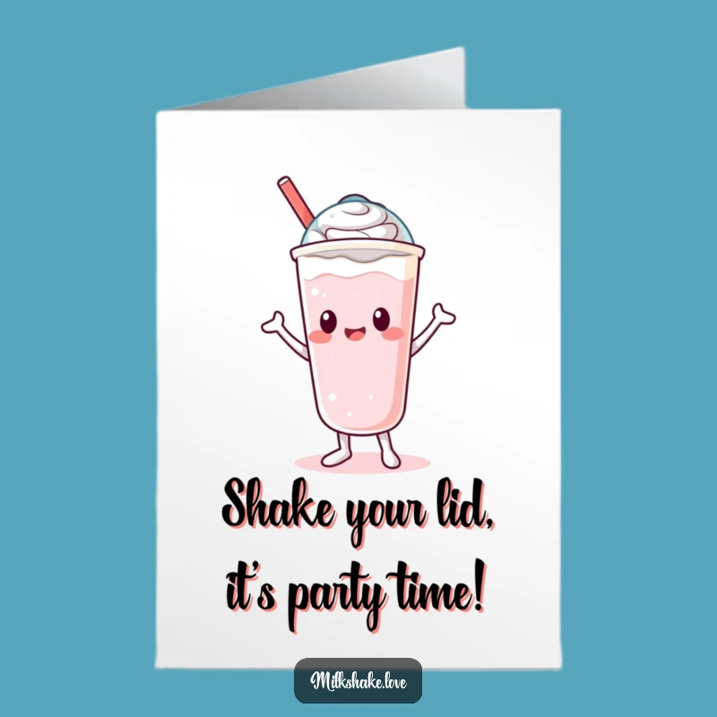 Free Printable Birthday Card: Kawaii Milkshake Dances for Happy Birthday Fun!