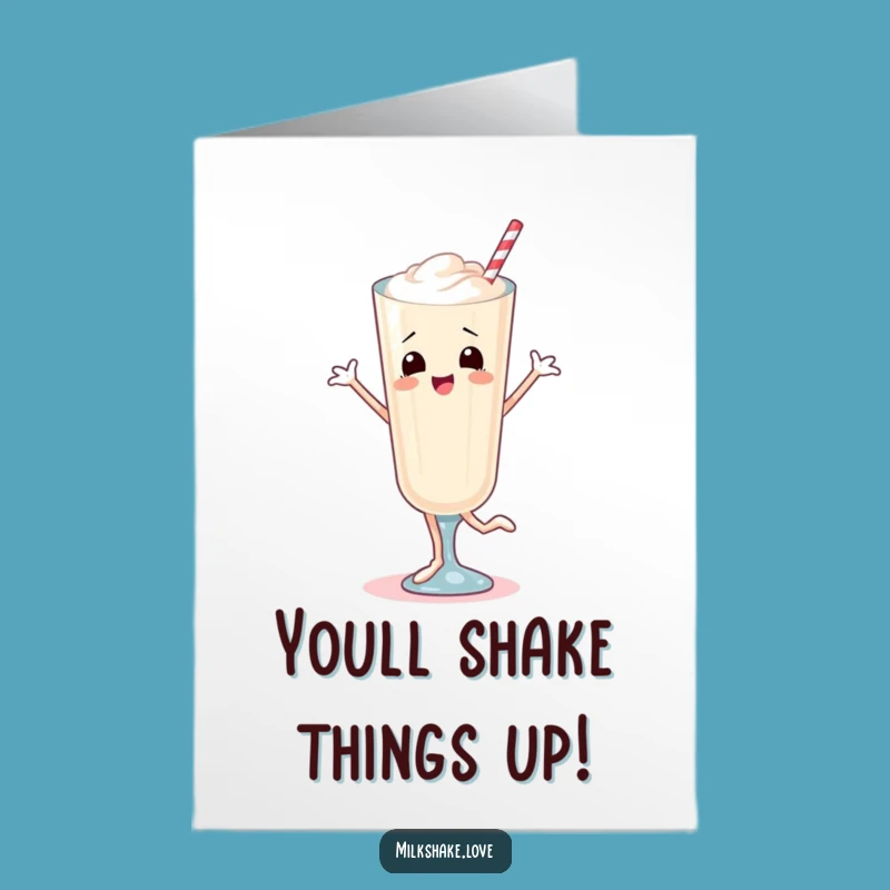 Free Printable Congrats Card: Bouncy Milkshake Legs Celebrate Your Success!