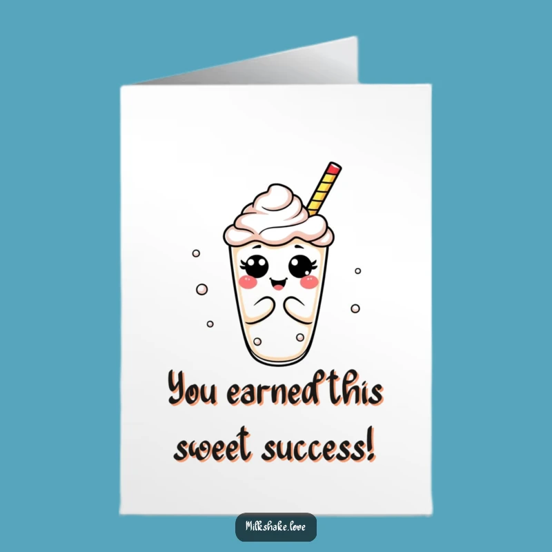 Free Printable Congrats Card: Hilarious Milkshake Bow, Perfect Downloadable Gift