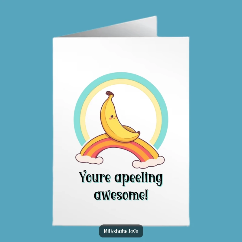 Free Printable Banana Rainbow Congrats Card: Humorous Downloadable Gift for Celebrations