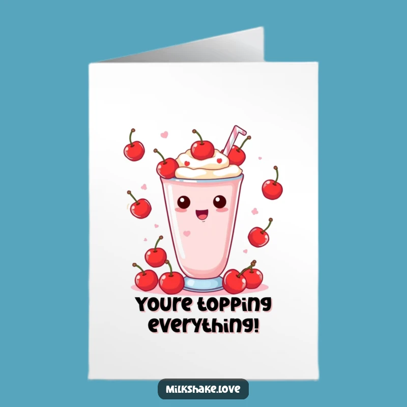 Free Printable Kawaii Milkshake Congrats Card: Delightful Downloadable Gift