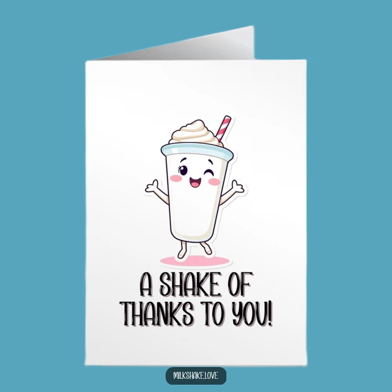 Free Printable Dancing Milkshake Thank You Card: Sweet Downloadable Gift