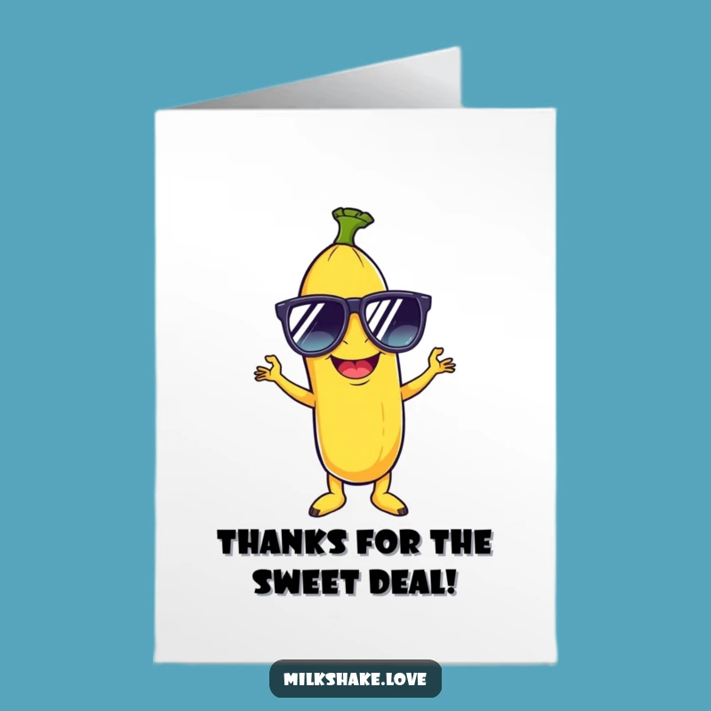 Free Printable Disco Banana Card to Say Thanks with Humor