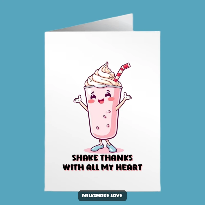 Free Printable Kawaii Milkshake Thank You Card - Sweet & Funny Downloadable