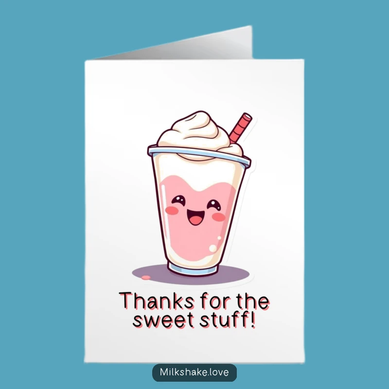 Free Printable Spinning Milkshake Thank You Card: Funny DIY Gift
