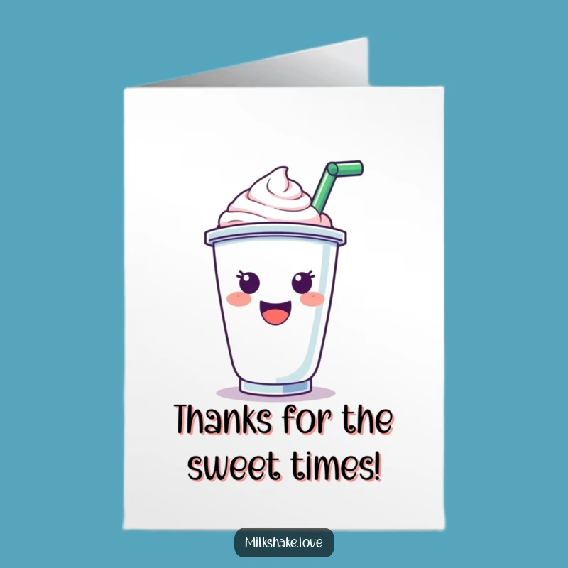 Free Printable Thank You Milkshake Card - Express Gratitude with Humor