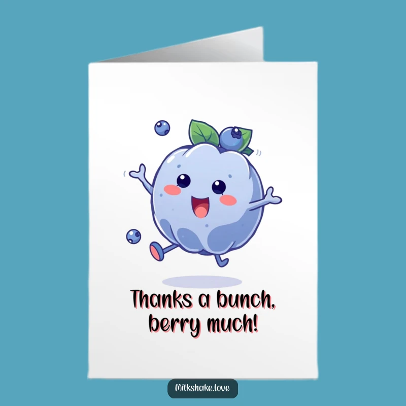 Free Printable Thank You Card: Bouncing Blueberry Gratitude - Quick Print!