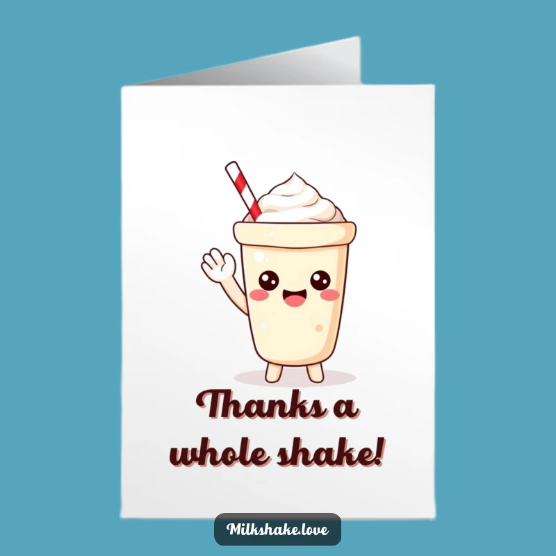 Free Printable Kawaii Milkshake Thank You Card: Heartfelt Downloadable Gift
