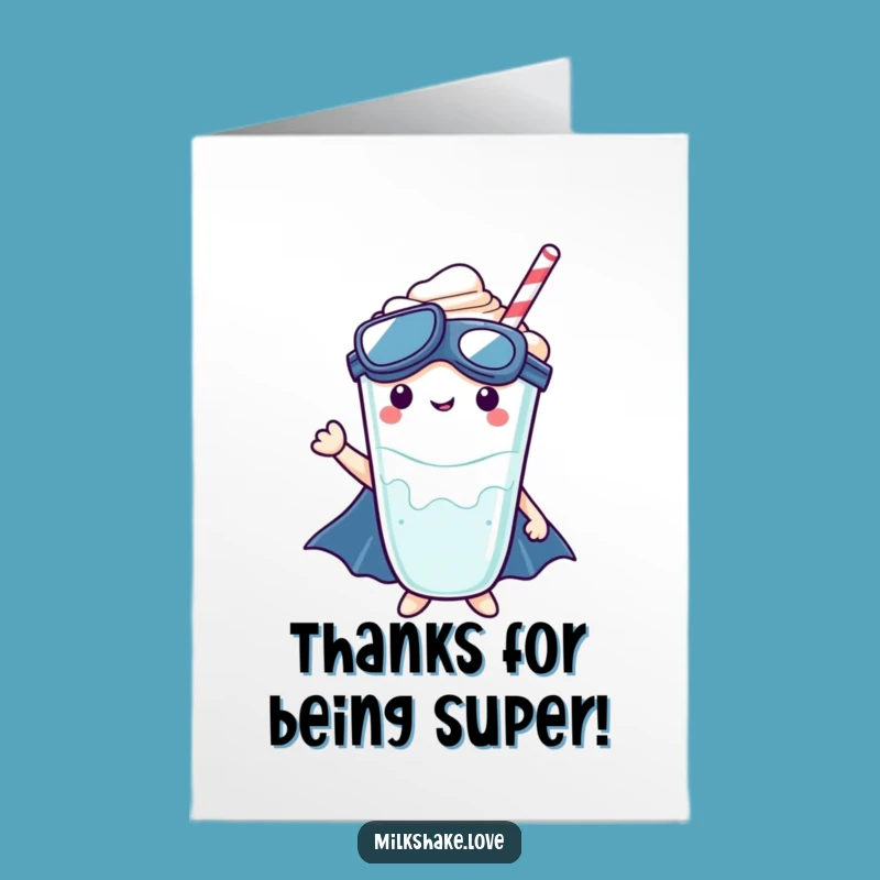 Free Printable Thank You Card: Superhero Milkshake Saves the Day for a Sweet Downloadable Gift