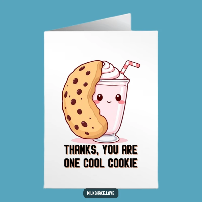 Free Printable Shy Milkshake Thank You Card - Cute & Funny Downloadable