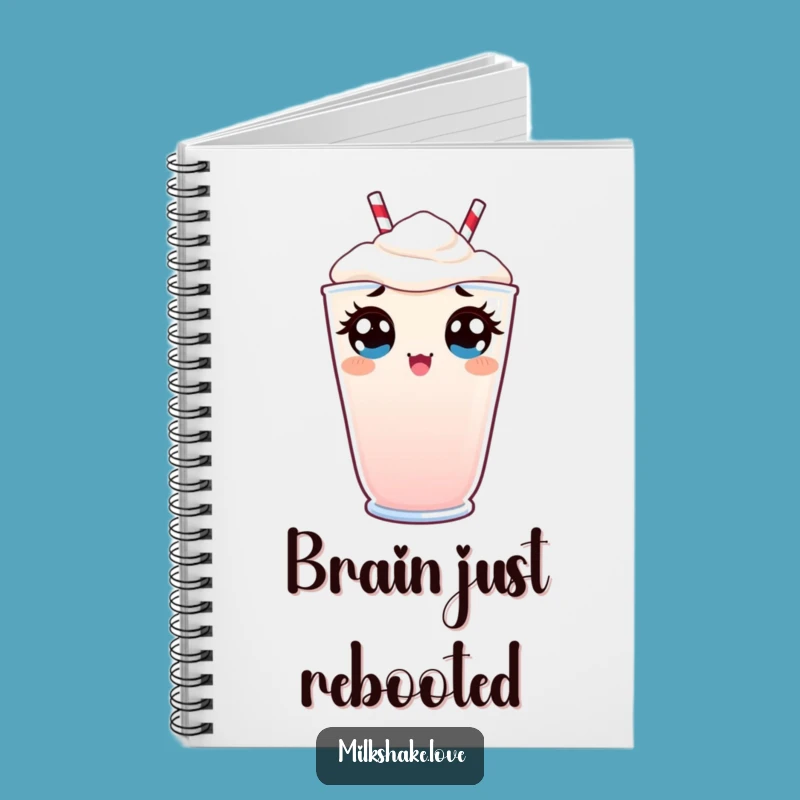 Funny Kawaii Milkshake Notebook: Surprised Peek Cover, Great Reaction Gift